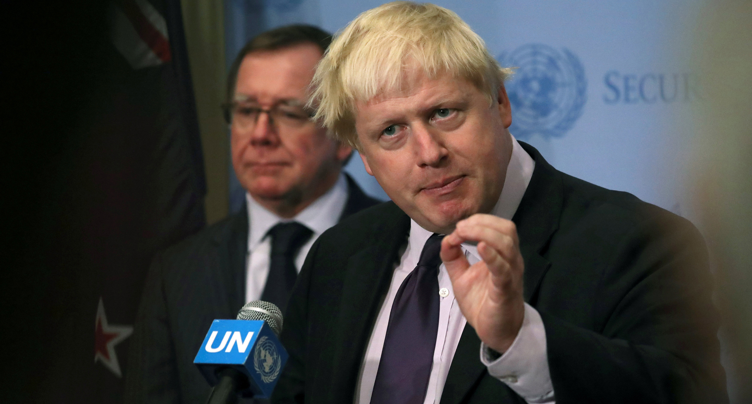 Boris Johnson durante la semana de debates de la ONU.