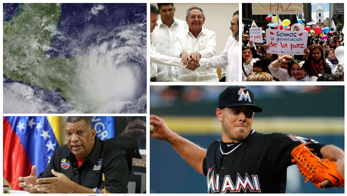 La tormenta Matthew y la muerte del beisbolista José Fernández destacaron esta semana.