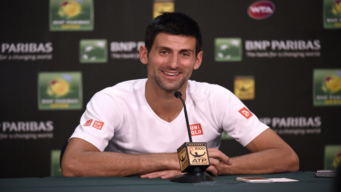 Djokovic en una rueda de prensa la semana pasada, en el marco del torneo Masters 1000 de Indian Wells.