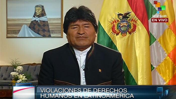El presidente de Bolivia Evo Morales, recalcó la liberación política y económica del pueblo boliviano. (Foto: teleSUR)
