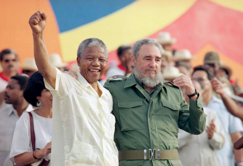 South African freedom fighter and former President Nelson Mandela visited Fidel in Cuba in 1991. Cuba