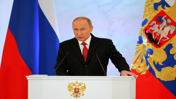 El mandatario ruso dio su discurso anual ante el Parlamento.