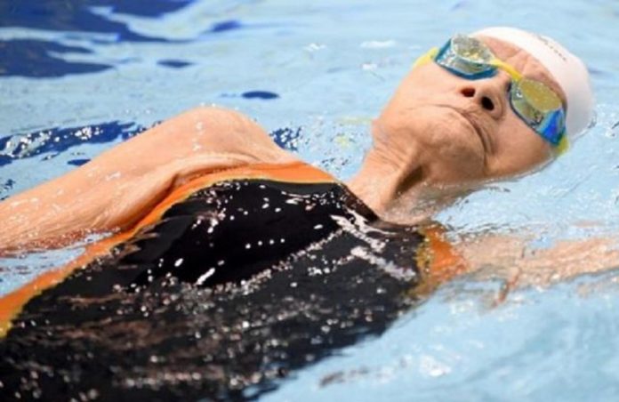 Nagaoka ostenta varias marcas mundiales entre 100 y 104 años, entre ellas los 1.500 m de nado libre.