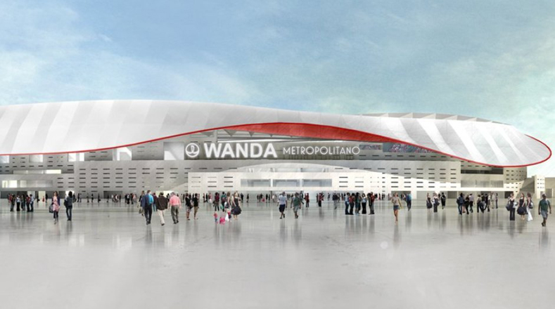 El Estadio Olímpico de Madrid conocido como La Peineta sede oficial del club, a partir de la temporada 2017-18, comenzará a llamarse Wanda Metropolitano