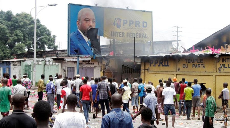 Manifestantes de la oposición en la RDC se pronuncian contra el presidente Kabila y piden elecciones.