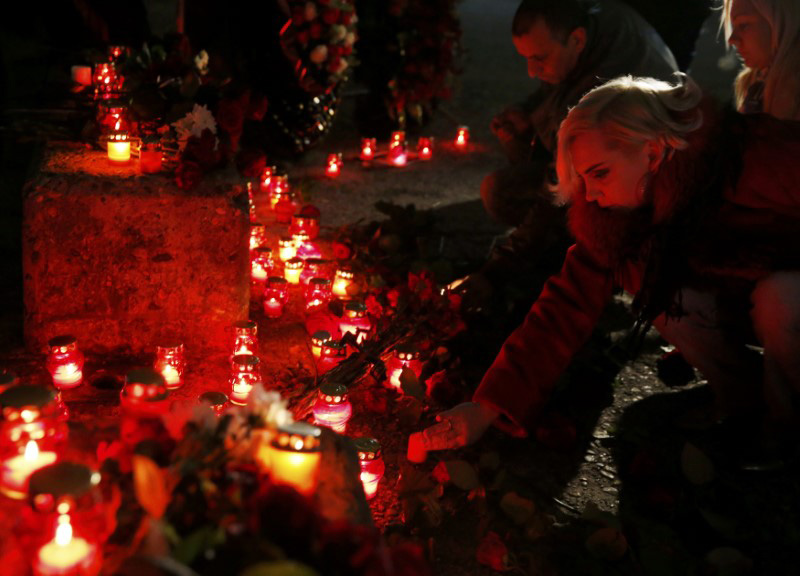 En Rusia se realizan homenajes por las víctimas del siniestro.
