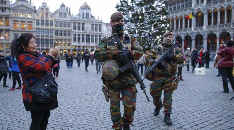 En Bruselas, Bélgica, la seguridad en el centro de la ciudad el próximo 31 de diciembre será portentoso, tras los recientes ataques terroristas.