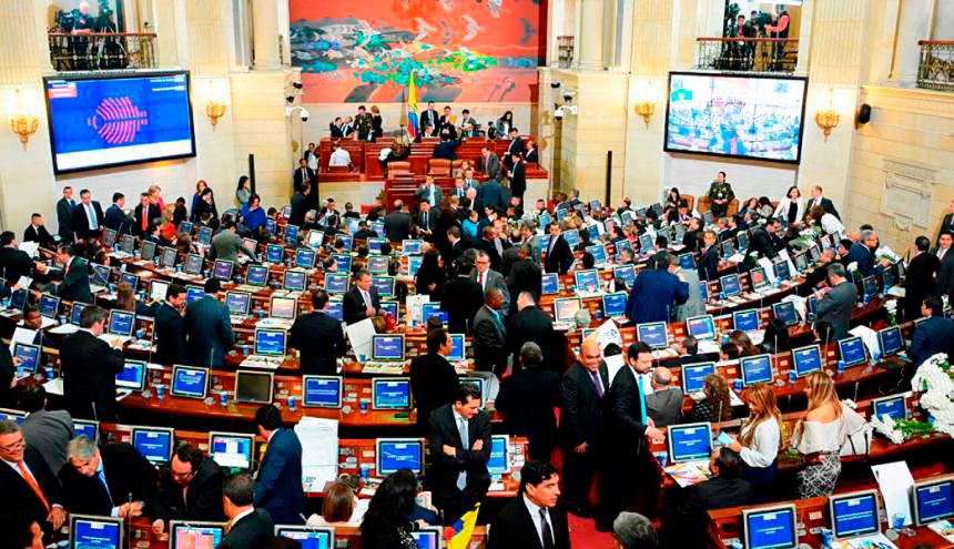 Plenario del Congreso de Colombia.