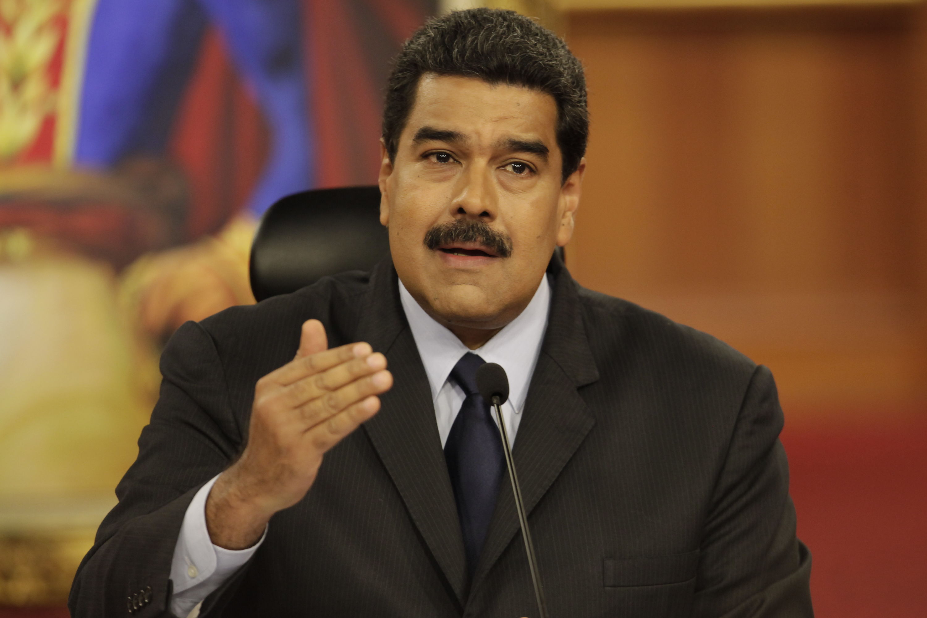 Maduro sostuvo un encuentro con medios nacionales e internacionales, que se realiza en el Palacio de Miraflores, Caracas