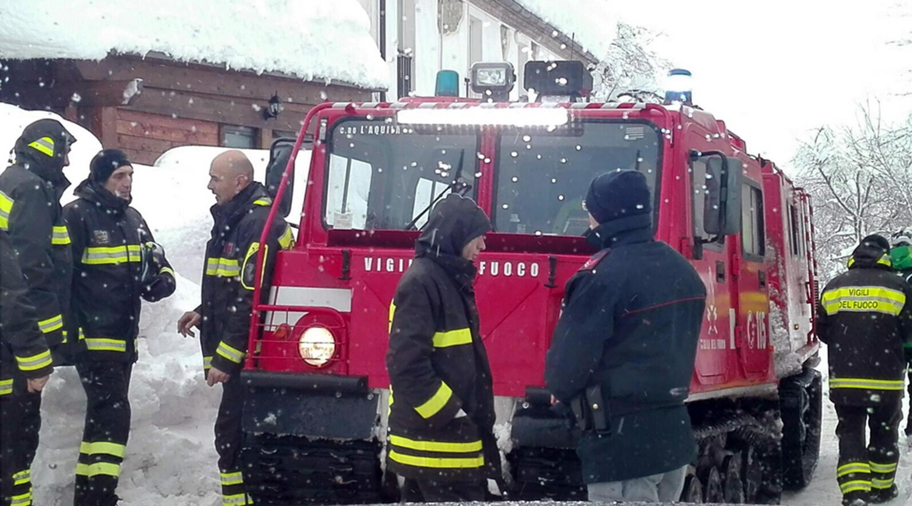 En el hotel Rigopiano de Italia se encontraban 29 personas al momento de la avalancha.