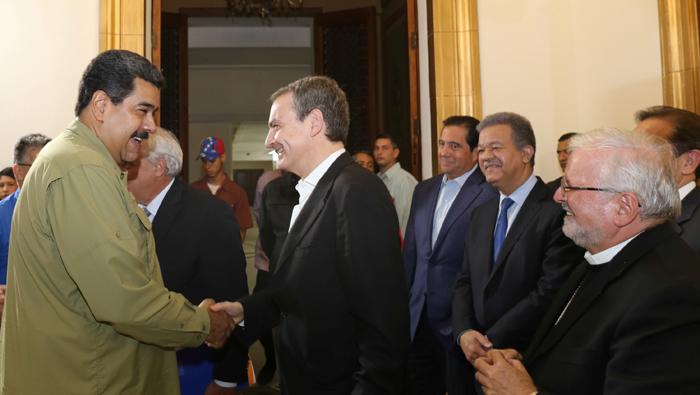 El expresidente Zapatero se reunió recientemente con el presidente Maduro en Caracas.