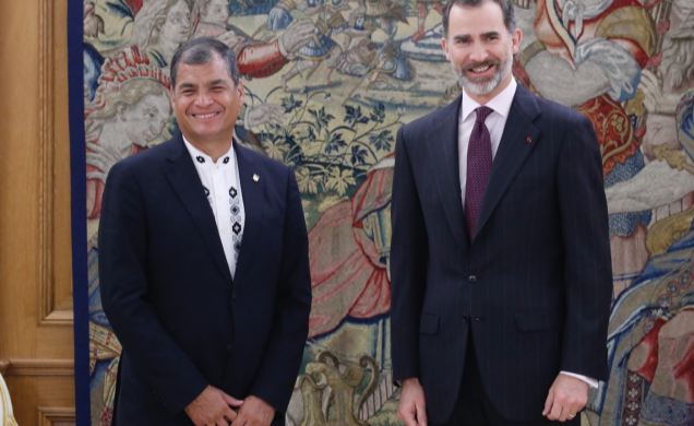 Correa llegó a España el pasado sábado y durante su estadía ha celebrado diversos encuentros con la comunidad ecuatoriana residente en esa nación.