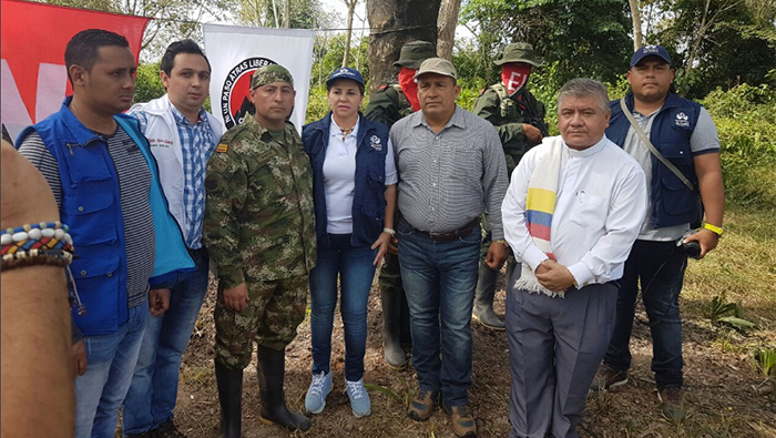 Momentos de la liberación del soldado capturado por el ELN en Arauca.