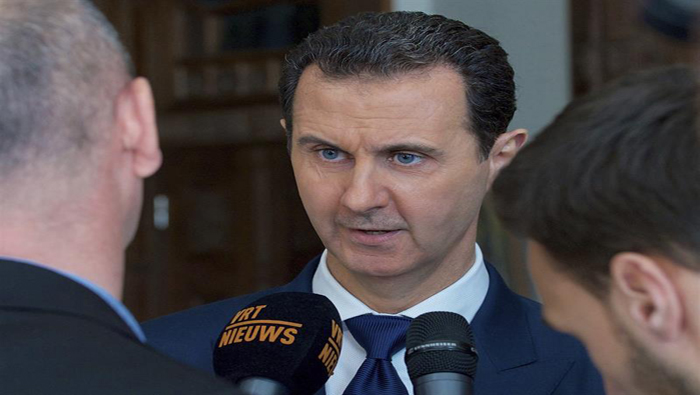 El presidente sirio Bashar Al-Assad declara ante medios de comunicación belgas sobre las políticas de los países europeos con respecto a su nación.