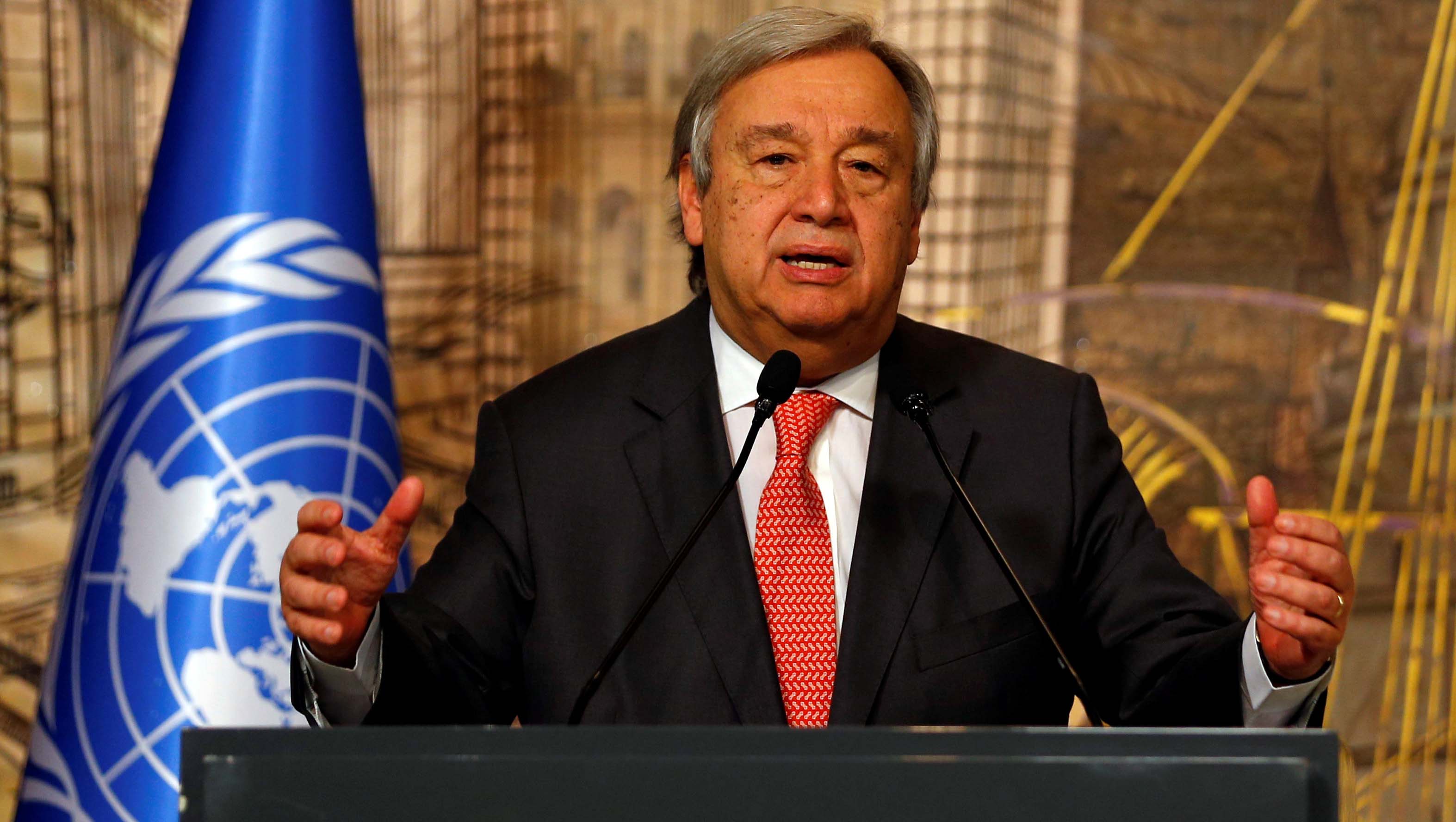 El líder de la ONU se mostró convencido de la necesidad de una solución política para la crisis que padece Siria.