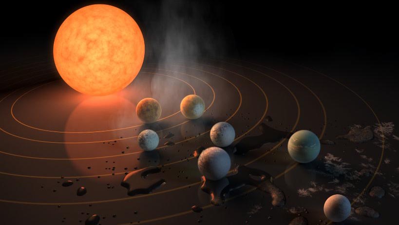 Este es el primer sistema conocido de siete planetas del tamaño de la Tierra.
