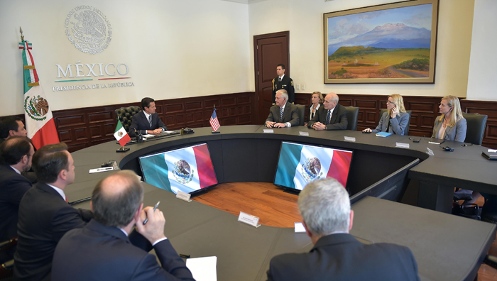La reunión entre Peña Nieto y los representantes de los EE.UU. ha intentado calmar las tensiones entre ambos países.