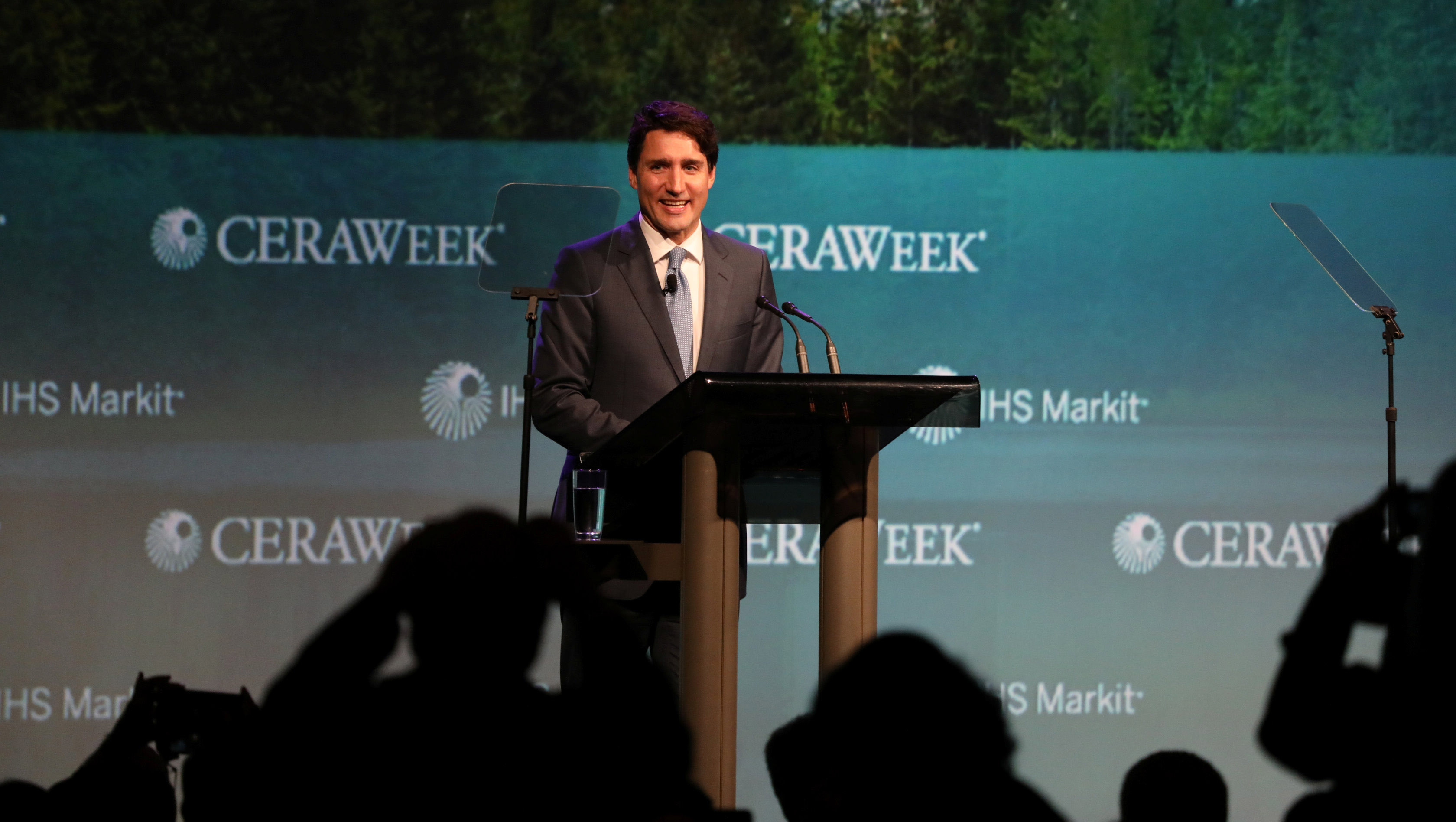 Trudeau estuvo en la conferencia energética internacional IHS CERAWeek.