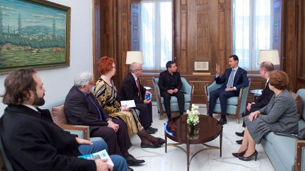 Una delegación parlamentaria europea se reunió con al-Assad en Damasco.
