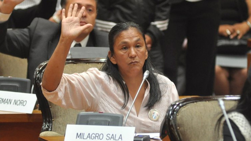 La líder de la organización social Túpac Amaru y diputada al Parlasur por el Frente para la Victoria está detenida desde el 16 de enero de 2016.