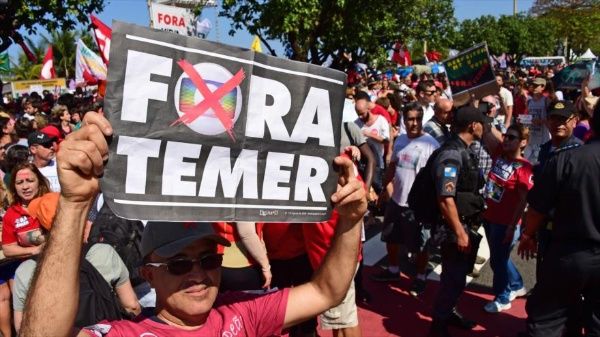 De acuerdo con la encuesta, lo único que une a Brasil es la petición de "Fuera Temer".