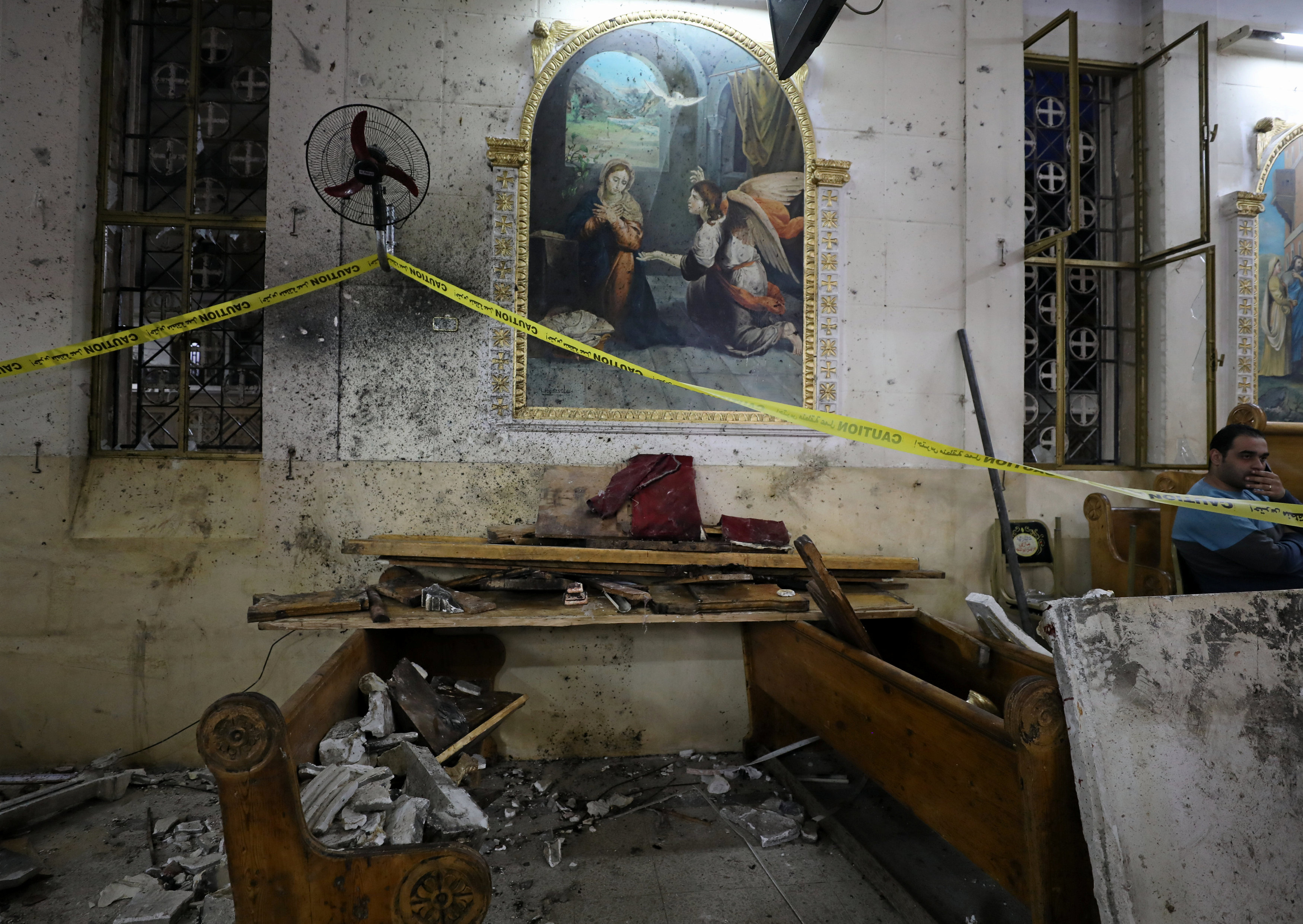 Al momento de la explosión el papa de la Iglesia ortodoxa copta estaba oficiando la misa no resultó herido. 