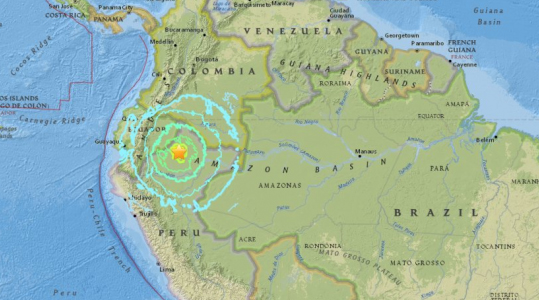 El temblor se sintió en todo Ecuador, Perú y parte de Colombia.