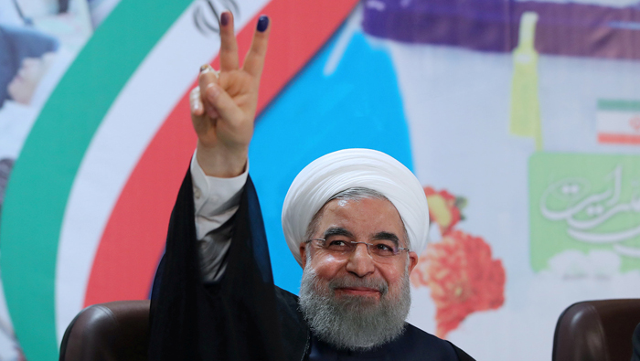El actual presidente de Irán, Hassan Rouhani, se registró este jueves para optar por la reelección en mayo.