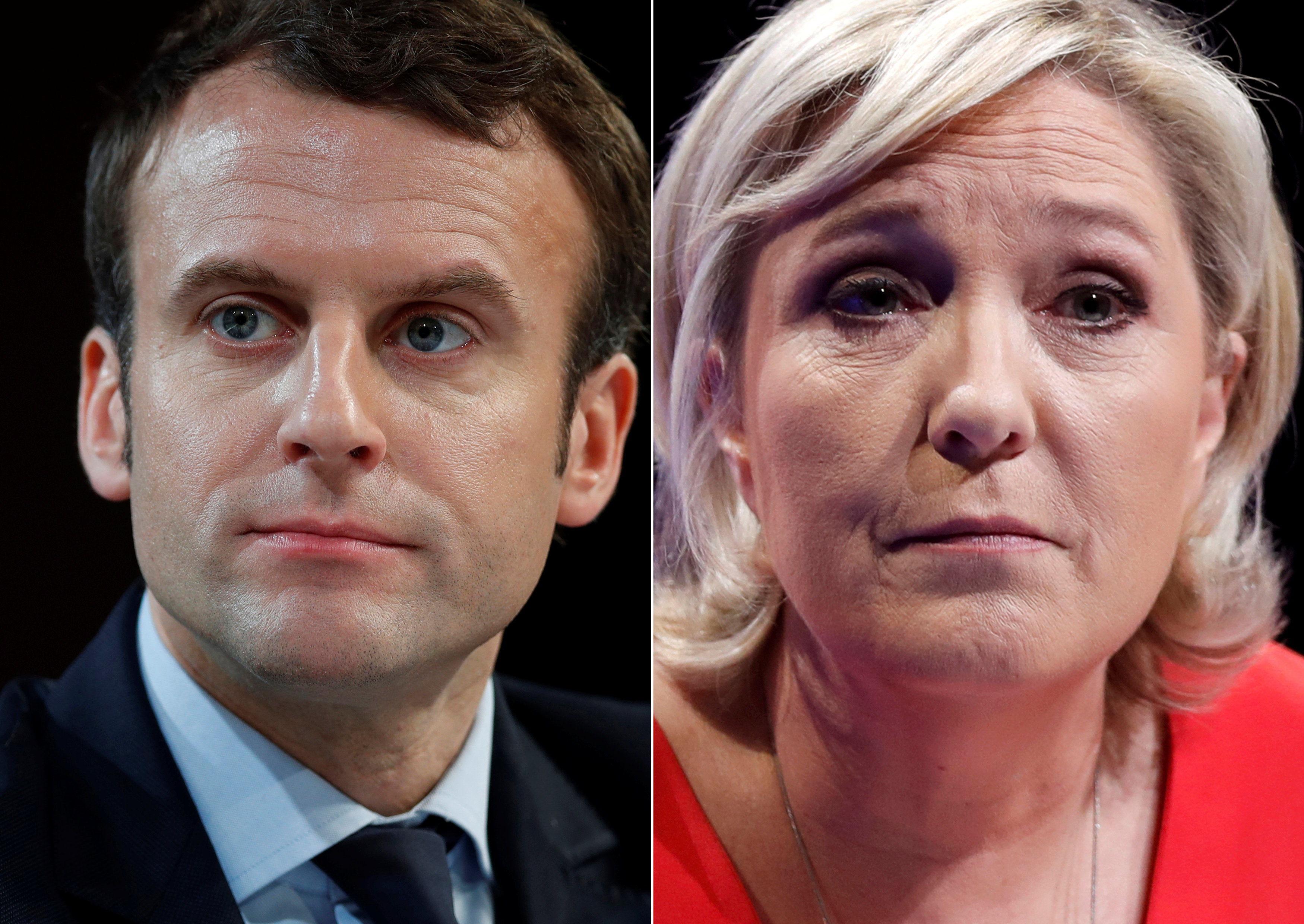 Cualquiera de los dos haría historia: Macron como el presidente más joven y ella como la primera mujer en la jefatura del Estado.