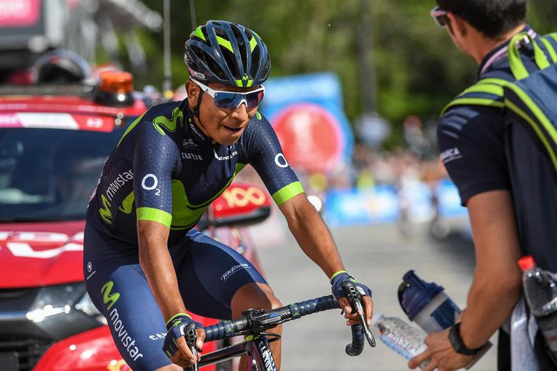 El ciclista colombiano participa con el club Movistar, en el Giro de Italia.
