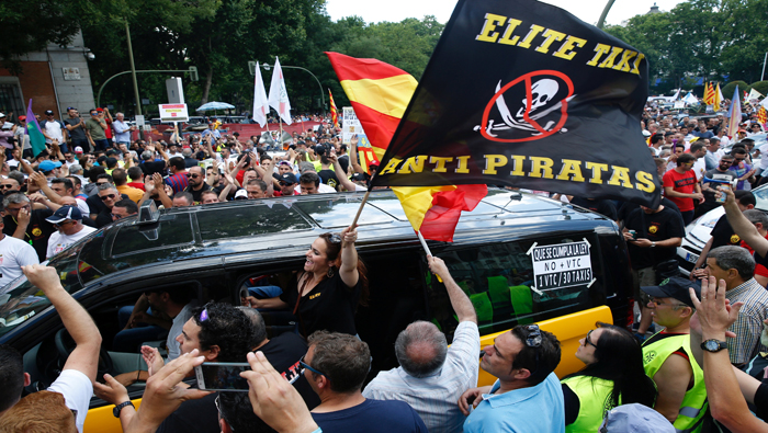 Las protestas de los taxistas contra estos servicios se ha extendido a países como Portugal, Argentina, Costa Rica, Colombia, entre otros.