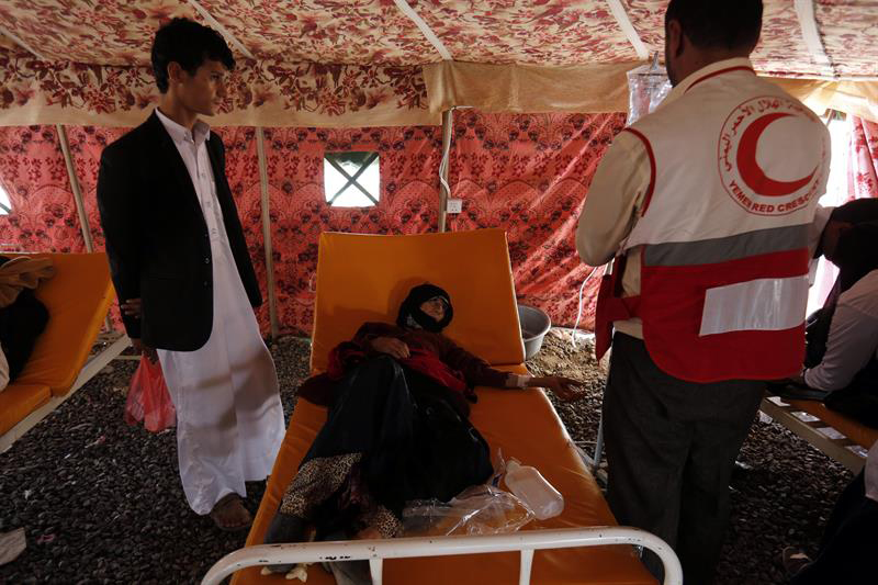 La cifra de contagiados registrados por cólera en Yemen es de 70.000, pero, según la OMS, esta no representa la totalidad de los casos.
