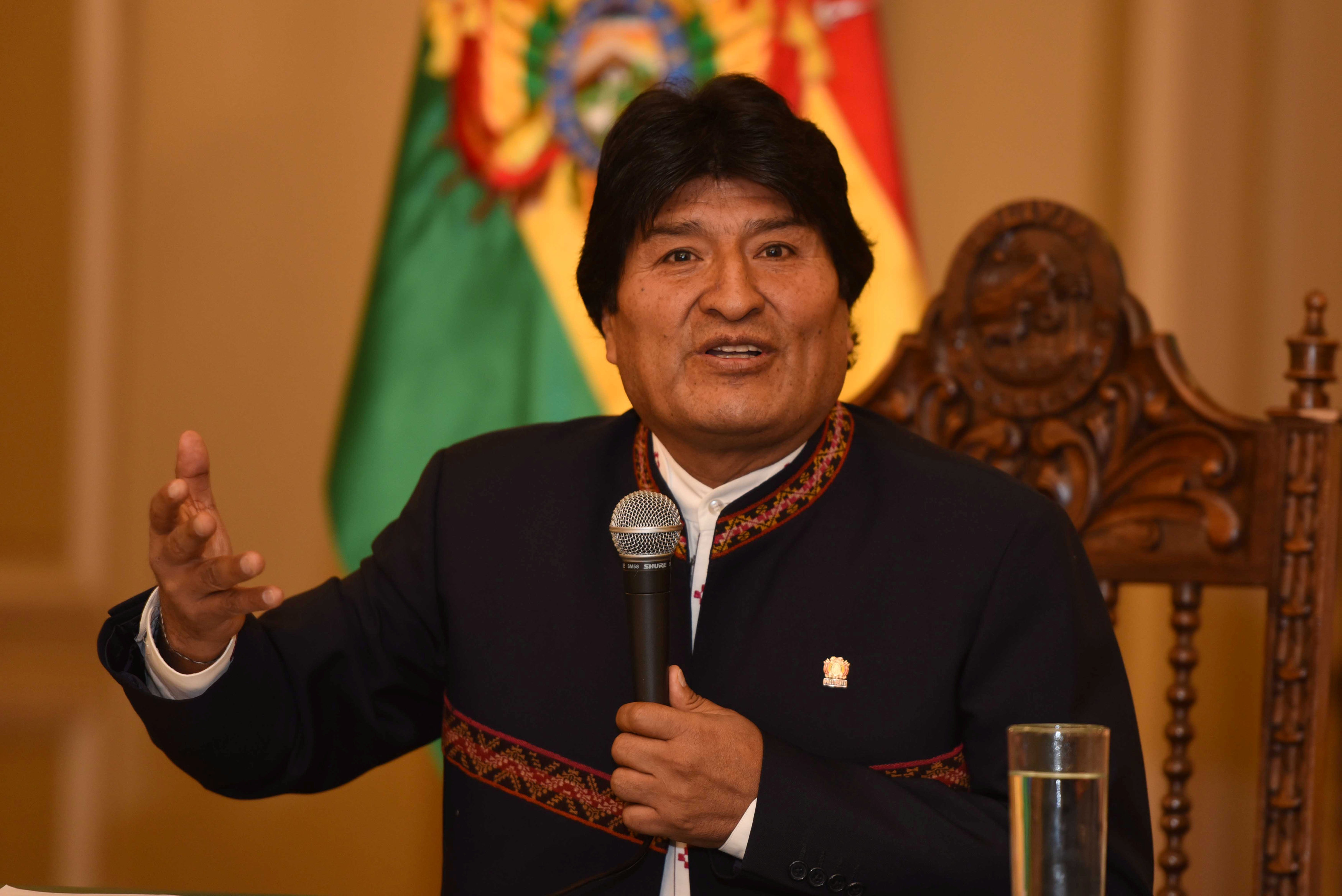 Evo Morales, presidente de Bolivia, realiza una visita a la Unión Europea.