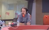 Iglesias fue entrevistado este martes en Radio Nacional de España.