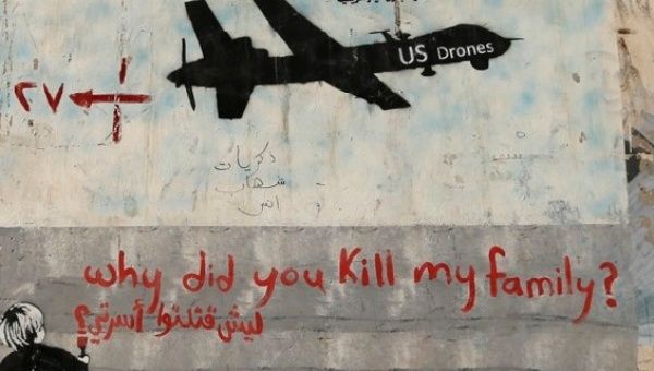 Drone graffiti in Yemen