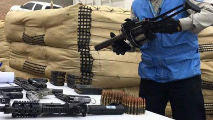 La Misión de la ONU en Colombia confirmó que tiene en su poder 7.132 armas y ha encontrado 77 caletas.