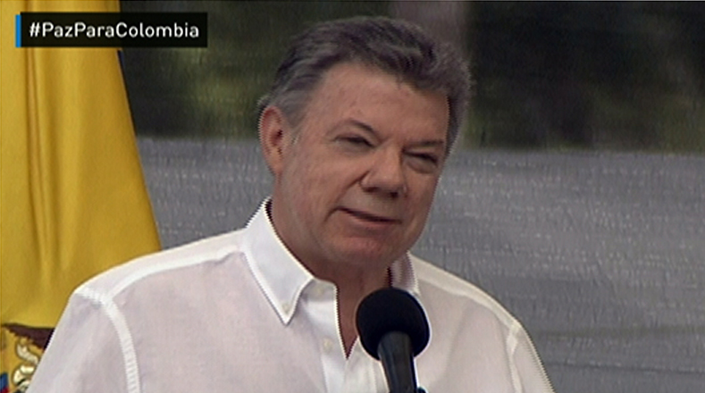 Santos afirmó que la paz en Colombia es real e irreversible, y se dará paso solo a las urnas electorales, dejando las armas por completo.