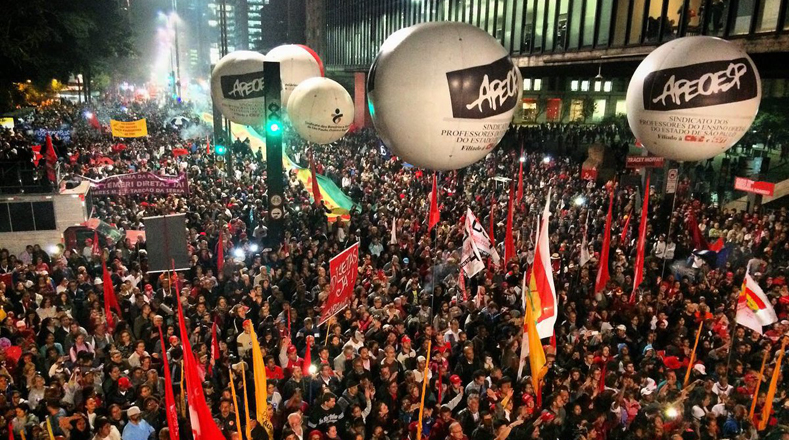 Manifestación en apoyo al expresidente Lula en imágenes, Brasil