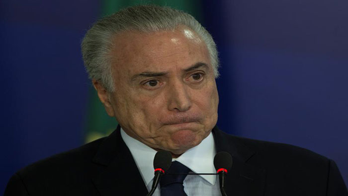 El mandatario interino cuenta con una baja popularidad entre los ciudadanos brasileños, asociada a sus casos de corrupción.