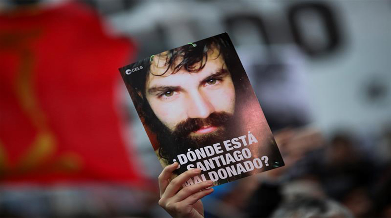 Miles de argentinos han salido a marchar a favor de que el Gobierno y las autoridades den con el paradero de Maldonado.