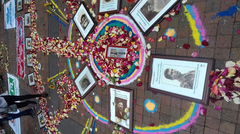 Los familiares de las victimas de Desaparición Forzada en Colombia ofrecieron una oración por sus seres queridos