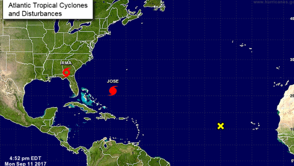 El huracán “José” podría debilitarse durante las próximas 48 horas.