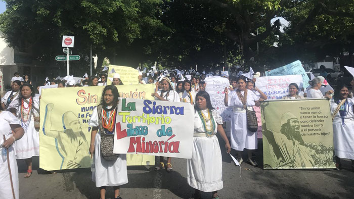 La comunidad indígena ha recibido el apoyo de colectivos universitarios, sindicales y de otros pueblos ancestrales colombianos.