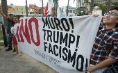 Protestan contra la visita de Trump al muro con México
