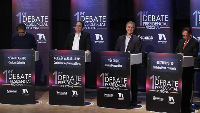 Al debate acudieron cuatro de los siete candidatos a ocupar la Presidencia de la nación.