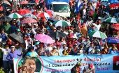 Los sandinistas felicitan la administración de Daniel Ortega luego de 11 años en funciones. 