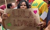La congregación exige la libertad de Lula, quien fue puesto preso en un proceso judicial denunciado como amañado para dejarlo fuera de las elecciones presidenciales. 