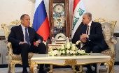 El canciller ruso Serguéi Lavrov llegó este lunes a Irak en una visita oficial al país.