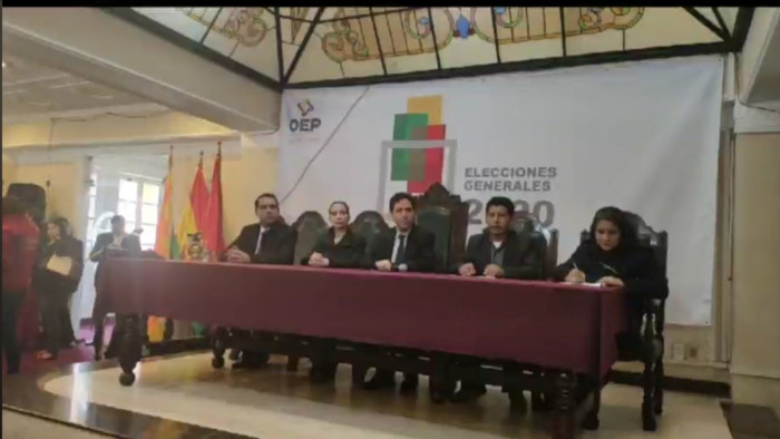 El Tribunal Supremo Electoral de Bolivia indicó que las candidaturas de los líderes del MAS están en proceso de análisis.