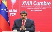 El presidente Maduro recordó algunos proyectos impulsados desde el organismo de integración como el canal multiestatal teleSUR, Petrocaribe y la Misión Milagro.